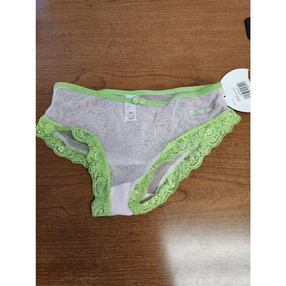 Nwt Small pink and green panties with lace around legs - Picture 1 of 4